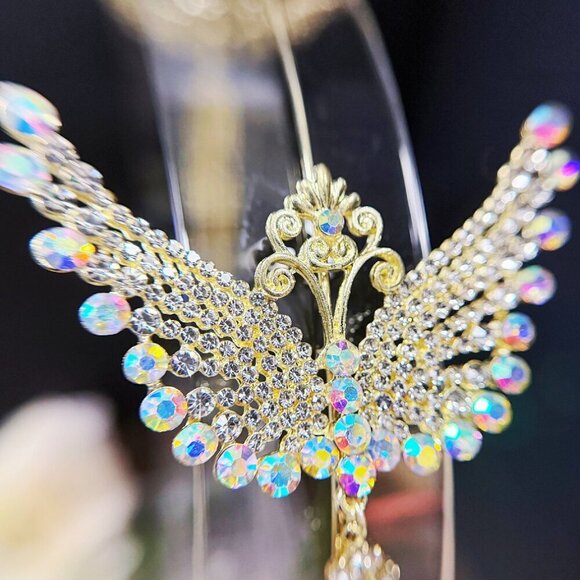 Angel Wings Headband, Hair Accessories for Girls, Goddess Headdress, Gold Crown - Picture 3 of 7